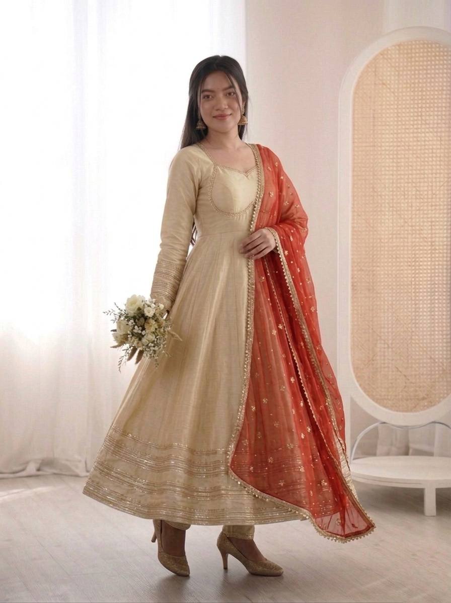 Cream Cosmos Gold Suit Set